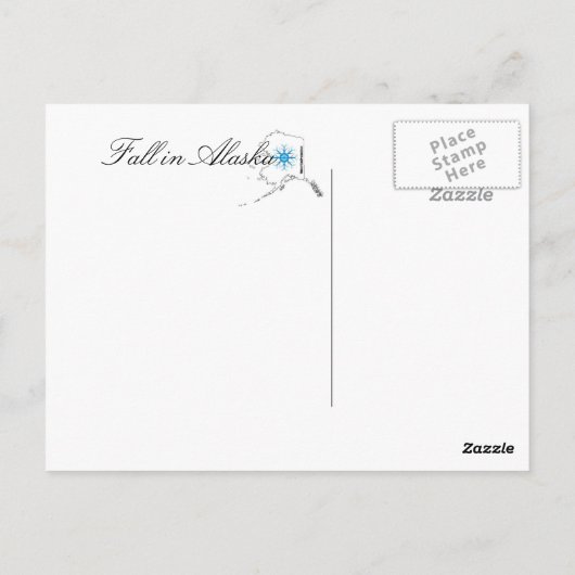 Herfst in Alaska Briefkaart (Achterkant)