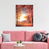 Herfst in Amerika, Oneida County, NY, Canvas Afdruk (Insitu (Woonkamer))