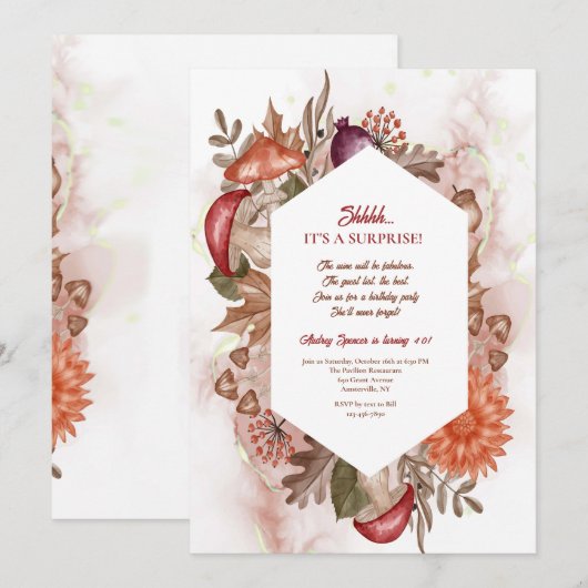 Herfst in aquarel kaart (Voorkant / Achterkant)