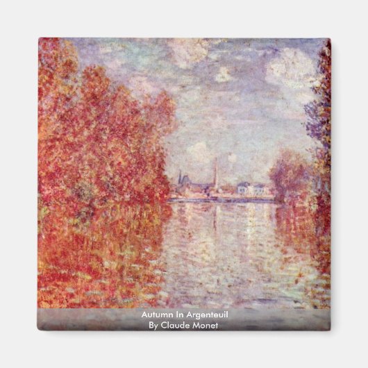 Herfst in Argenteuil door Claude Monet Magneet (Voorkant)