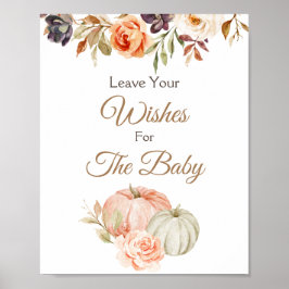 Herfst in Baby shower van Liefde wenst Baby Poster