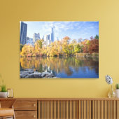 Herfst in Beauful Central Park Lake New York City Canvas Afdruk (Insitu (Woonkamer))