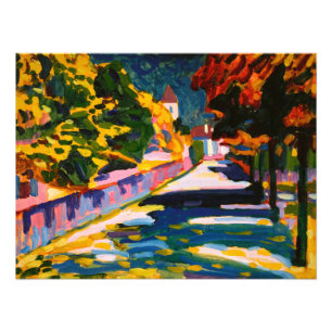 Herfst in Beieren door Wassily Kandinsky Foto Afdruk