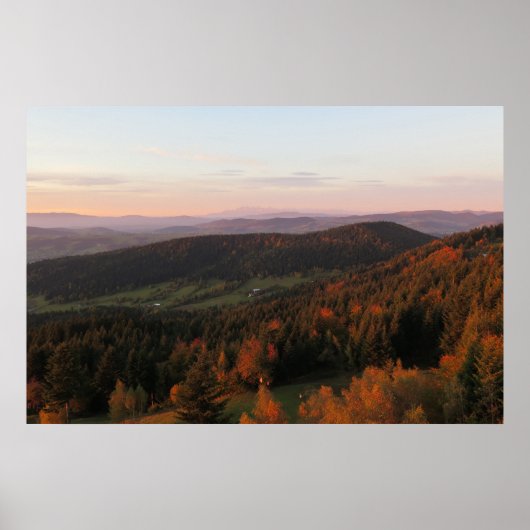 Herfst in Beskids Polen Poster (Voorkant)