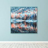 Herfst in blauw canvas afdruk (Insitu (Houten vloer))