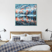 Herfst in blauw canvas afdruk (Insitu (Slaapkamer))