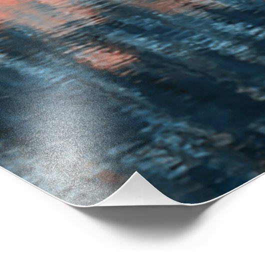 Herfst in blauw foto afdruk (Hoek)