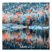 Herfst in blauw foto afdruk (Voorkant)