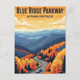 Herfst in Blue Ridge Parkway Souvenir Briefkaart