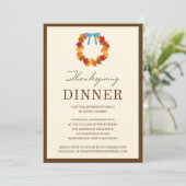 HERFST IN BLUE | THANKSGIVING DINNER INVITE KAART (Staand voorkant)
