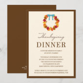 HERFST IN BLUE | THANKSGIVING DINNER INVITE KAART (Voorkant / Achterkant)
