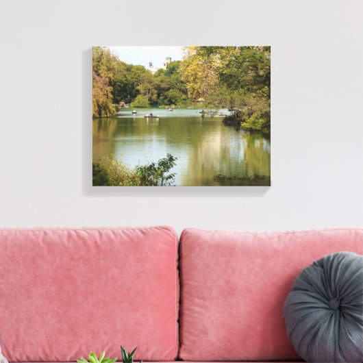 Herfst in Central Park Canvas Afdruk (Insitu (Woonkamer))