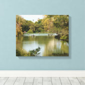 Herfst in Central Park Canvas Afdruk (Insitu (Houten vloer))