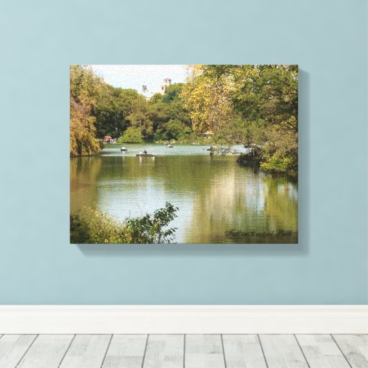 Herfst in Central Park Canvas Afdruk (Insitu (Houten vloer))