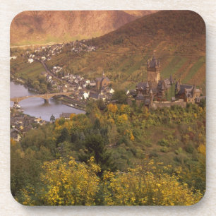 Herfst in Cochem, Rijnland-Palts, Duitsland Onderzetter