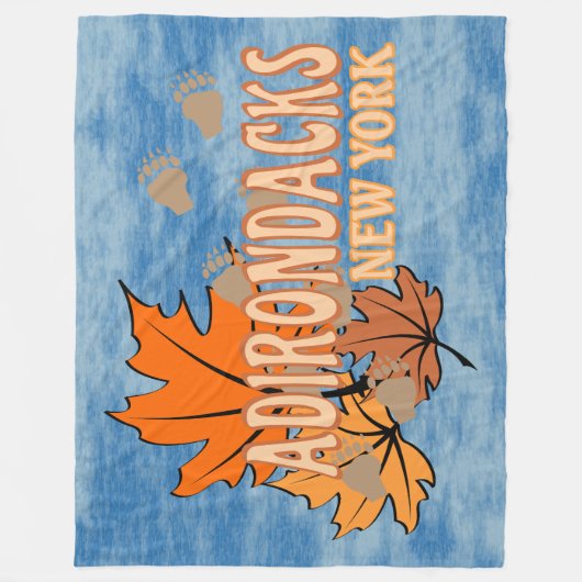 Herfst In De Adirondacks Met Herfstbladeren Beer T Fleece Deken (Voorkant)