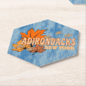 Herfst In De Adirondacks Met Herfstbladeren Beer T Kartonnen Onderzetters (Schuin)