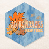Herfst In De Adirondacks Met Herfstbladeren Beer T Kartonnen Onderzetters (Voorkant)