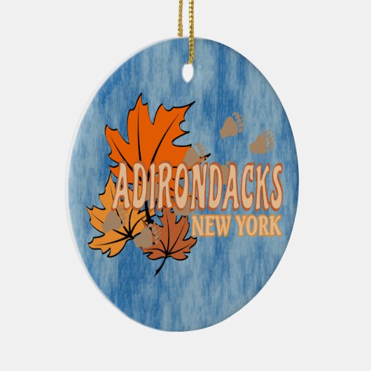 Herfst In De Adirondacks Met Herfstbladeren Beer T Keramisch Ornament (Rechts)
