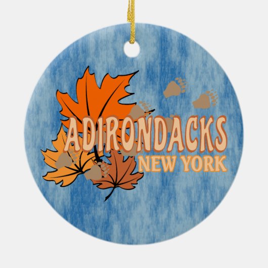 Herfst In De Adirondacks Met Herfstbladeren Beer T Keramisch Ornament (Achterkant)