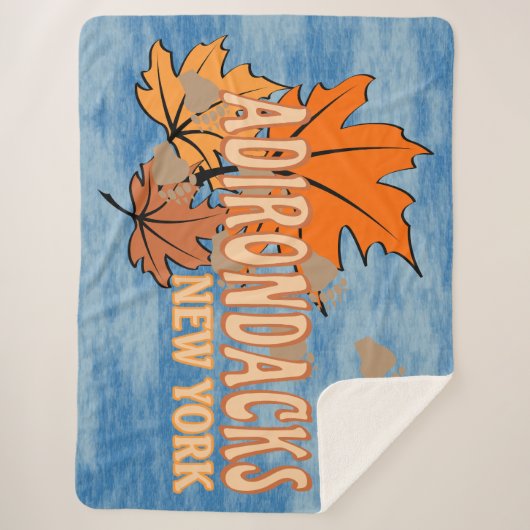 Herfst In De Adirondacks Met Herfstbladeren Beer T Sherpa Deken (Voorkant)