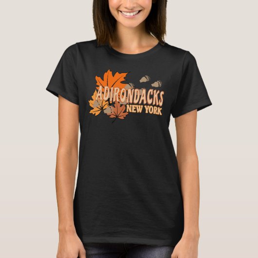 Herfst In De Adirondacks Met Herfstbladeren Beer T T-shirt (Voorkant)