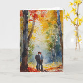Herfst in de armen van het bos kaart (Gele Bloem)