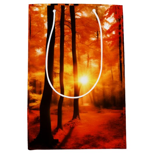 Herfst in de Backwoods Medium Gift Bag Cadeauzakje (Voorkant)