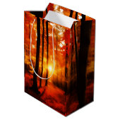 Herfst in de Backwoods Medium Gift Bag Cadeauzakje (Achterkant Gekanteld)