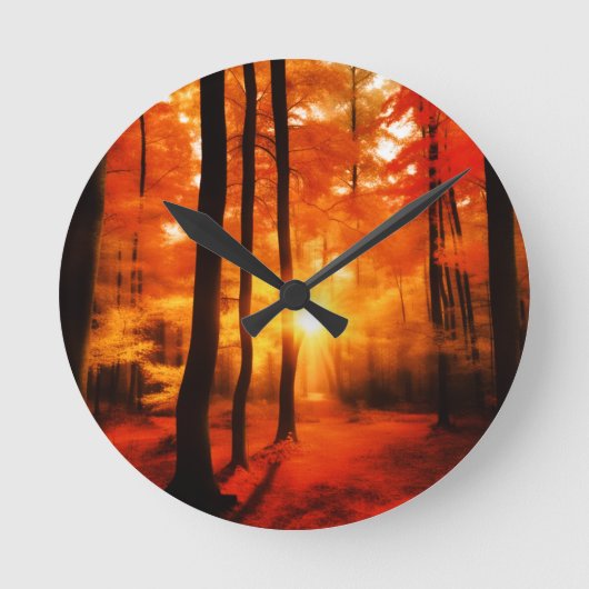 Herfst in de Backwoods Ronde Klok (Voorkant)