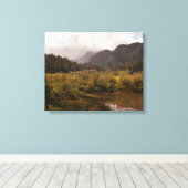 Herfst in de bergen canvas print (Insitu (Houten vloer))