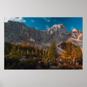 Herfst in de bergen poster