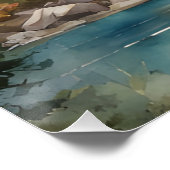 Herfst in de bergen Waterverf Poster (Hoek)