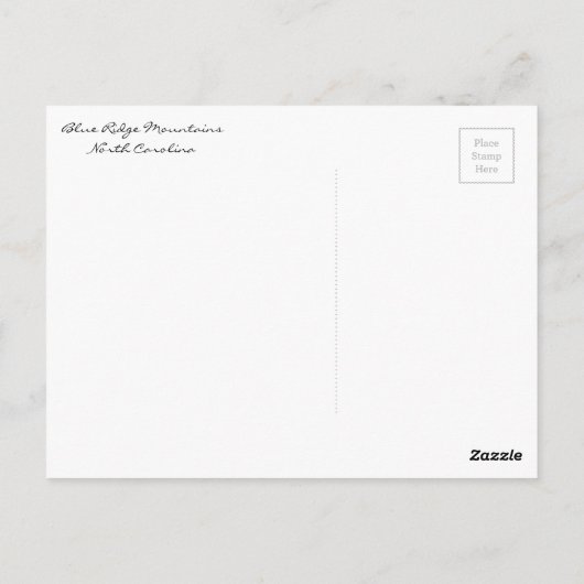 Herfst in de Blue Ridge Mountains Briefkaart (Achterkant)