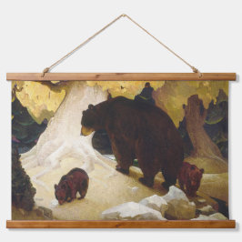 Herfst in de bosbouw hangend wandkleed