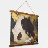 Herfst in de bosbouw hangend wandkleed (Gebogen)