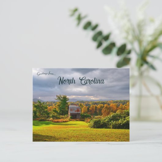 Herfst in de buurt van Mt Airy North Carolina Briefkaart (Staand voorkant)