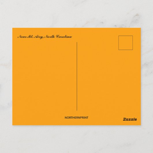 Herfst in de buurt van Mt Airy North Carolina Briefkaart (Achterkant)