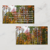 Herfst in de Forest Colorful Autumn Photography Visitekaartje (Voorkant / Achterkant)