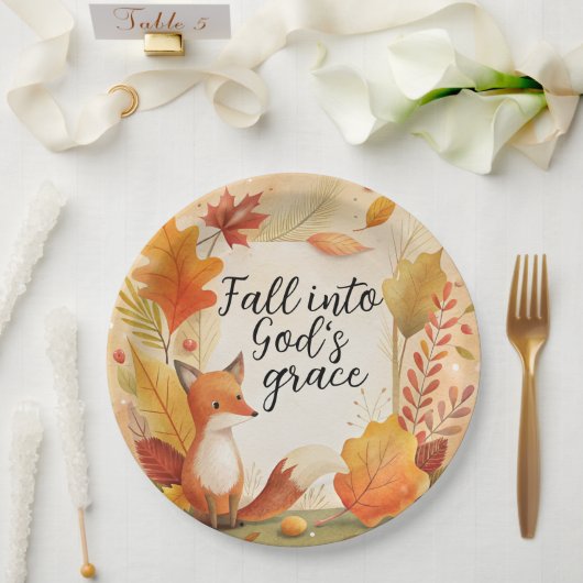 Herfst in de genade van God Papieren Bordje (Huwelijk)