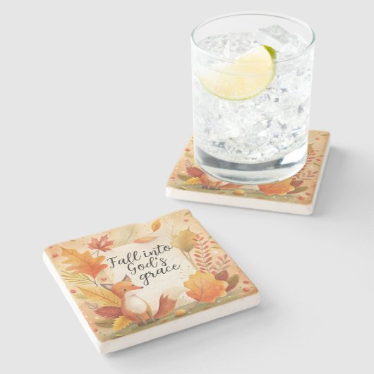 Herfst in de genade van God Stenen Onderzetter (Zijkant)