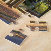 Herfst in de herfst van de buurt laat puzzel legpuzzel (Zijkant)