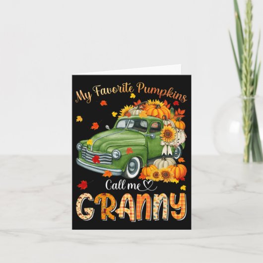 Herfst in de herfst van Halloween Mijn favoriete p Kaart (Voorkant)