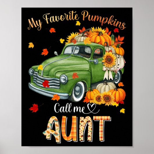Herfst in de herfst van Halloween Mijn favoriete p Poster (Voorkant)
