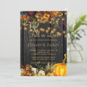 Herfst in de herfst van Love floral barn wood vrij Kaart (Staand voorkant)