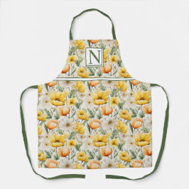 Herfst in de lentebloemen - op maat schort