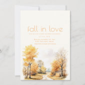 Herfst in de liefde Autumn Baby shower Invitation Kaart (Voorkant)