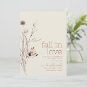 Herfst in de liefde Autumn Baby shower Invitation Kaart (Staand voorkant)