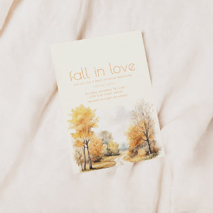 Herfst in de liefde Autumn Baby shower Invitation Kaart