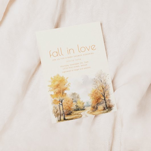 Herfst in de liefde Autumn Baby shower Invitation Kaart